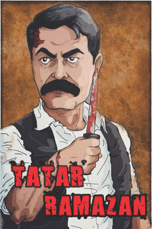 Tatar Ramazan Retro Ahşap Tablo – Adalet ve Racon Temalı İllüstrasyon - Image 1