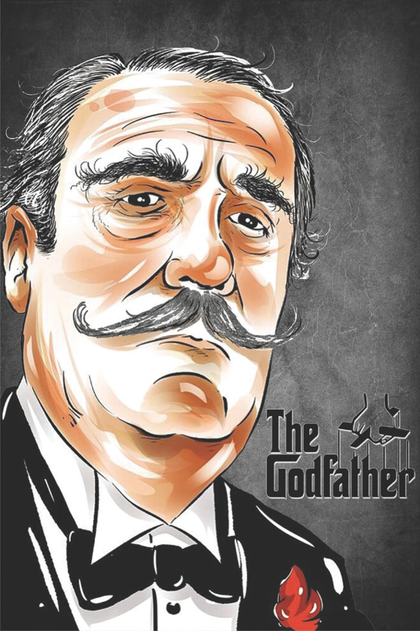 The Godfather – Türk Tarzı Baba Portresi Retro Ahşap Tablo - Image 1