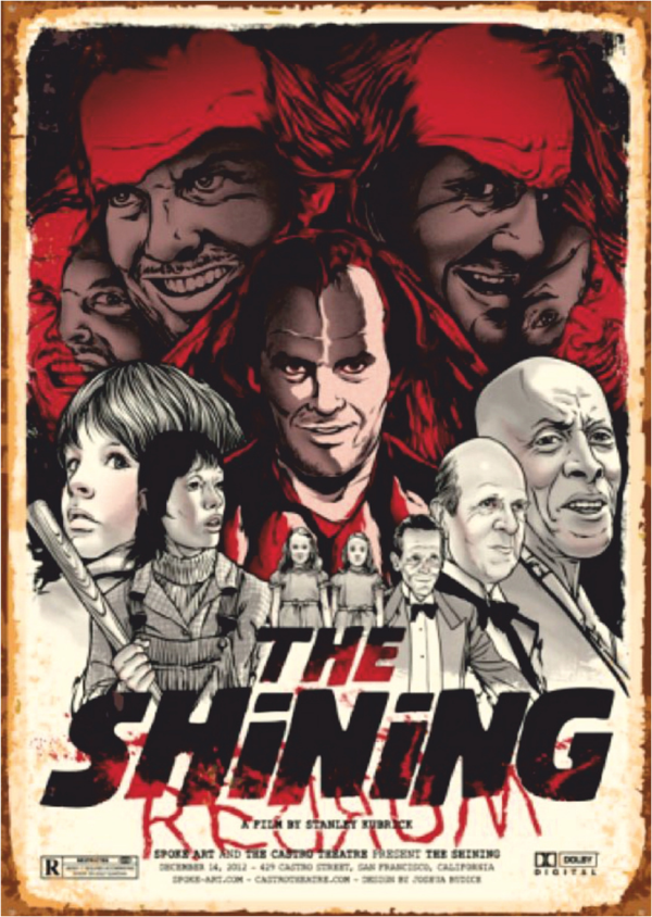 The Shining Retro Ahşap Tablo - Stanley Kubrick Korku Filmi Afişi Tasarımı - Image 1