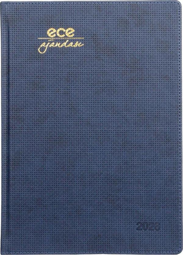 ECE AJANDASI ÇEŞME 2026 Lacivert - Haftalık 110 gr. İthal Kağıt Sert Kapak 19,5x28 - Image 1