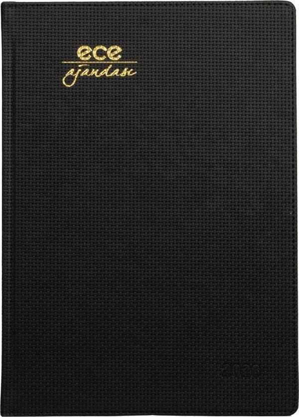 ECE AJANDASI ÇEŞME 2026 Siyah - Haftalık 110 gr. İthal Kağıt Sert Kapak 19,5x28 - Image 1