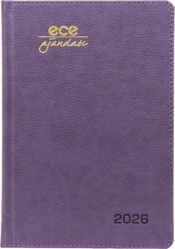 ECE AJANDASI KEMER 2026 Mor - Günlük Çizgili Sert Kapak 14x20 - Image 1