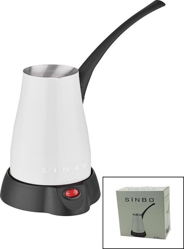BEYAZ ELEKTİRKLİ CEZVE TÜRK KAHVE MAKİNESİ 5 FİNCAN - 400ML HAZNE PASLANMAZ ÇELİK 360 DERECE DÖNEBİLME SCM-2960 (2818) - Image 1
