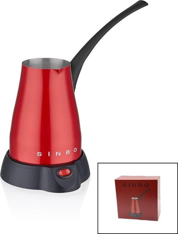 KIRMIZI ELEKTİRKLİ CEZVE TÜRK KAHVE MAKİNESİ 5 FİNCAN - 400ML HAZNE PASLANMAZ ÇELİK 360 DERECE DÖNEBİLME SCM-2960 (2818) - Image 1