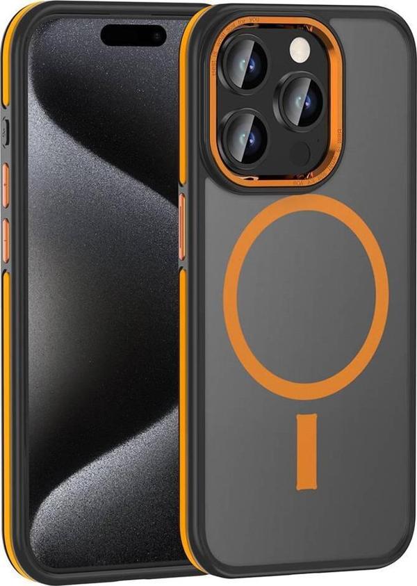 Apple iPhone 15 Pro Kılıf M-safe Şarj Özellikli Mat Görünümlü Zore Ant Kapak - Image 1