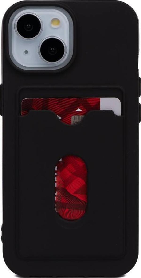 Apple iPhone 15 Kılıf Zore Dora Kartlıklı Silikon Kapak - Image 1