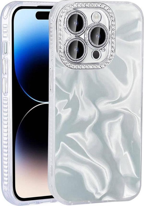 Apple iPhone 15 Pro Kılıf Airbagli Parlak Taş Detay Tasarımlı Zore Esila Kapak - Image 1