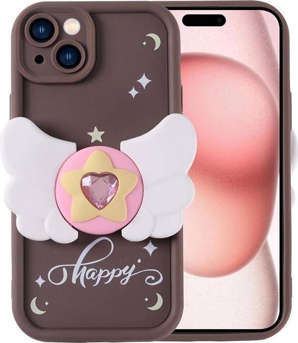 Apple iPhone 15 Kılıf Kamera Korumalı Figür Tasarımlı Zore Kapya Kapak - Image 1