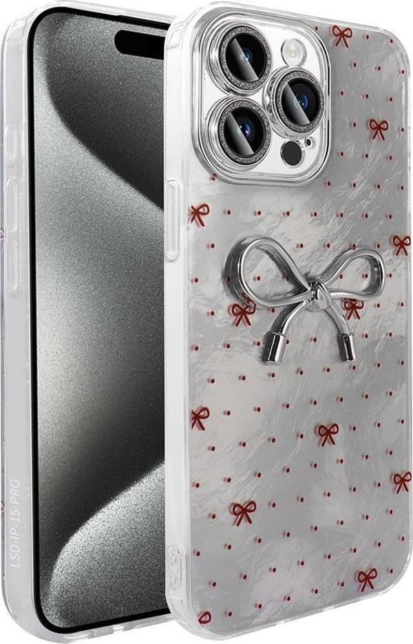 Apple iPhone 15 Pro Kılıf Kamera Korumalı Figürlü Zore Ponti Silikon Kapak - Image 1