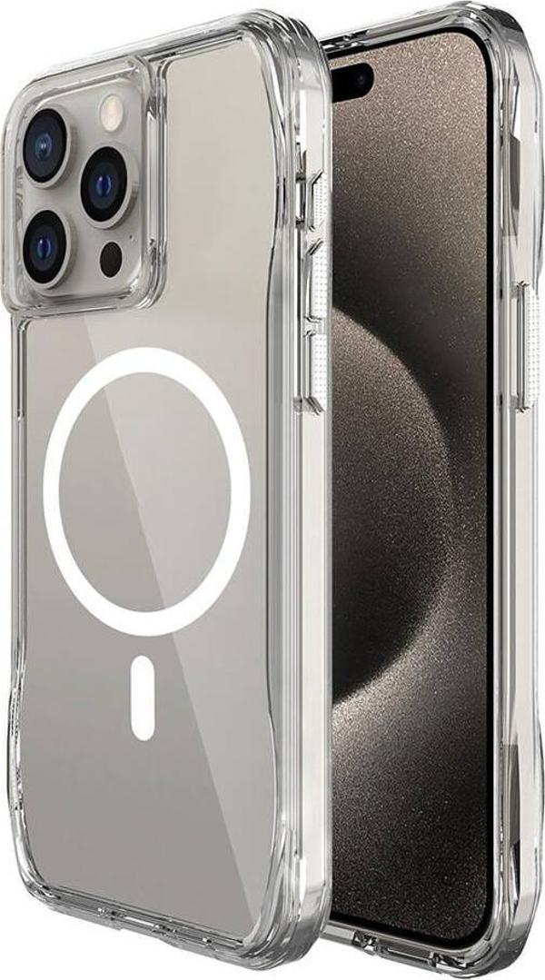 Apple iPhone 15 Pro Max Kılıf M-safe Şarj Özellikli Airbagli Şeffaf Zore İncek Kapak - Image 1