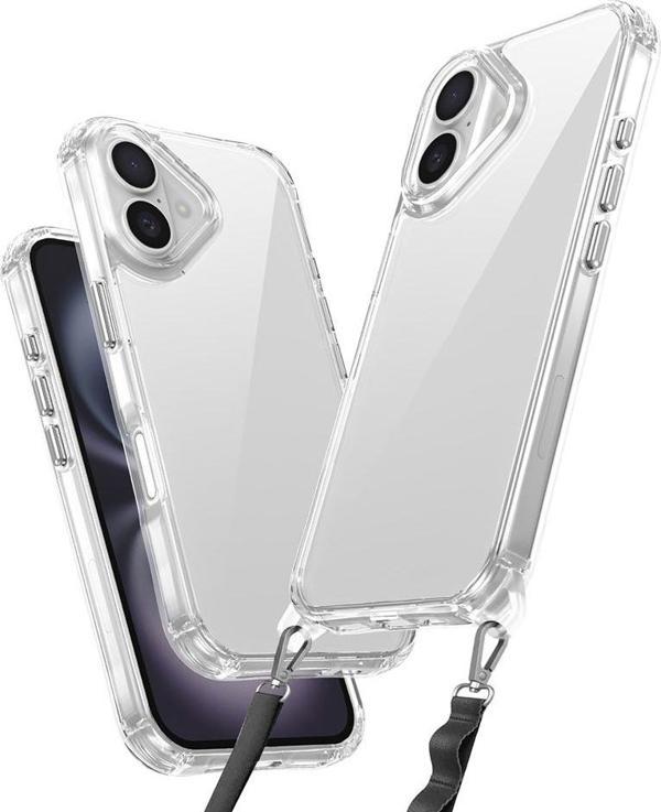 Apple iPhone 16 Kılıf Airbagli Takılabilir Askı Aparatlı Zore Snap Silikon Kapak - Image 1
