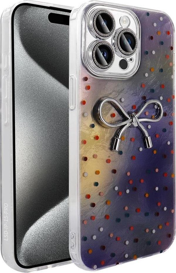 Apple iPhone 15 Pro Max Kılıf Kamera Korumalı Figürlü Zore Ponti Silikon Kapak - Image 1