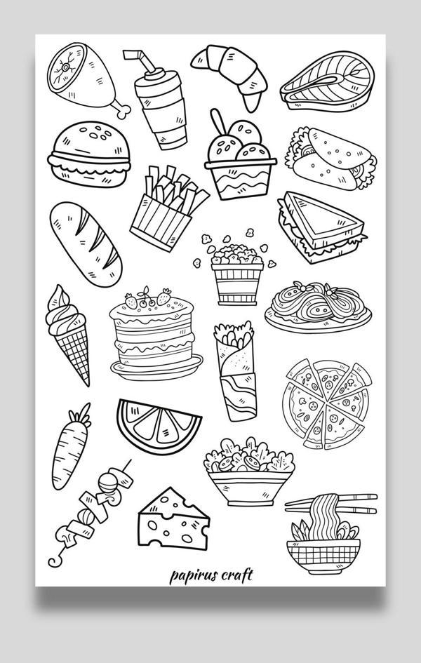 Papirus Craft Siyah Beyaz Temalı 22 Li Sticker Çıkartma - Image 1