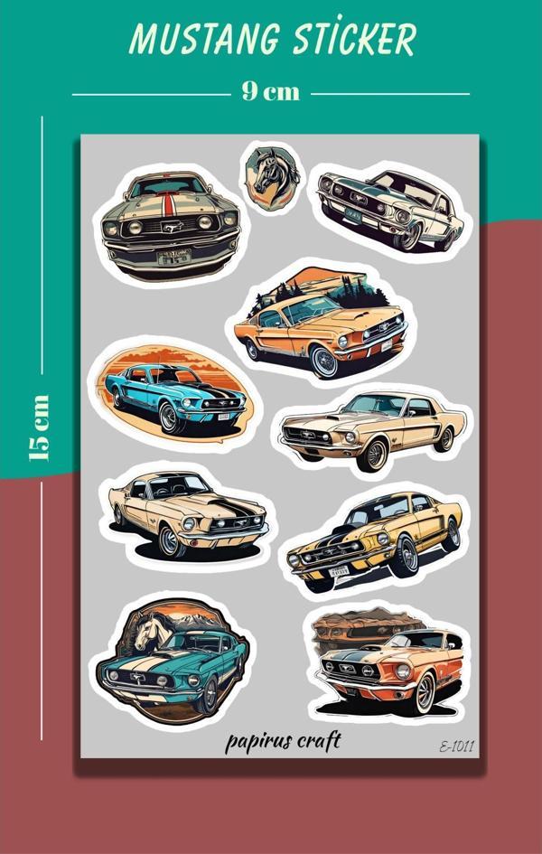 Papirus Craft Mustang Sticker Seti , Çıkartma , Etiket Seti - Image 1