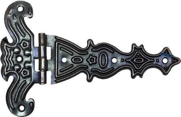 Dekoratif, Sac Tek Kuyruklu Menteşe - 69x102 Mm, Büyük, Eskitme, 100 Adet - Image 1