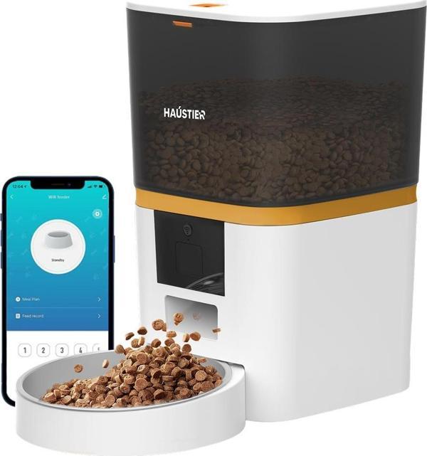 Haustier Qq003 Akıllı Kedi Köpek Otomatik Mama Kabı Beyaz Türkiye Garantili - Image 1
