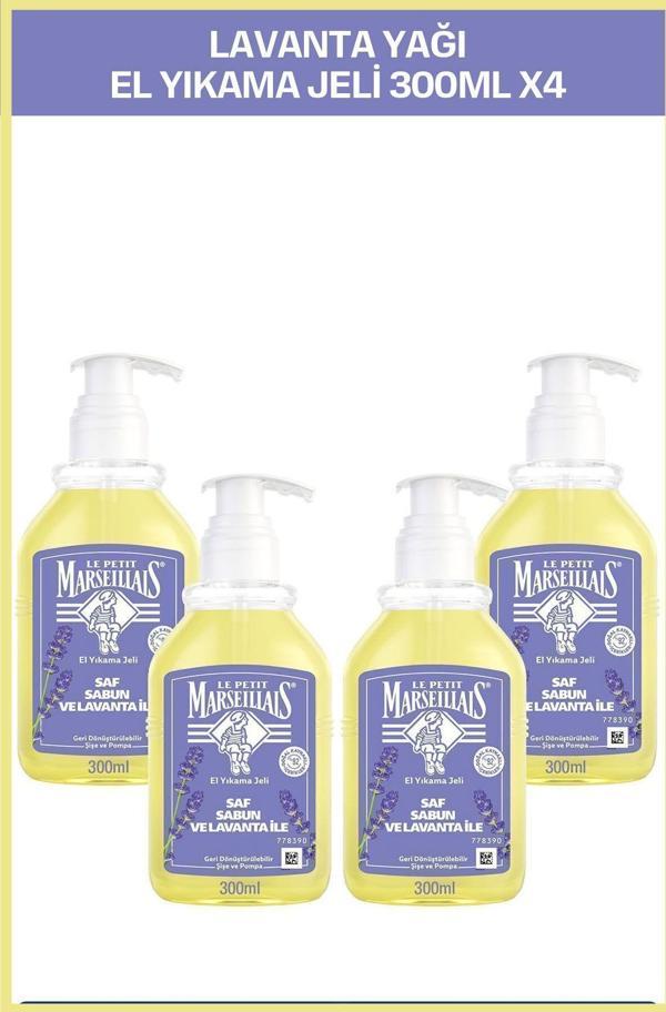 Le Petit Marseillais Saf Sıvı Sabun Lavanta Yağı 300 Ml X4 Ekonomik Paket - Image 1