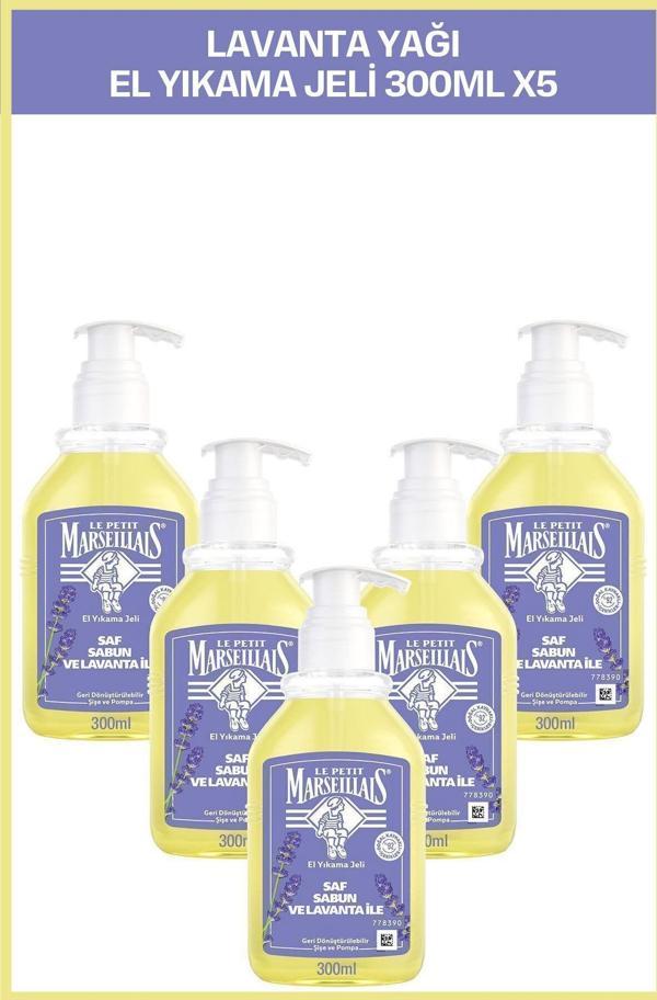 Le Petit Marseillais Saf Sıvı Sabun Lavanta Yağı 300 Ml X5 Avantajlı Paket - Image 1