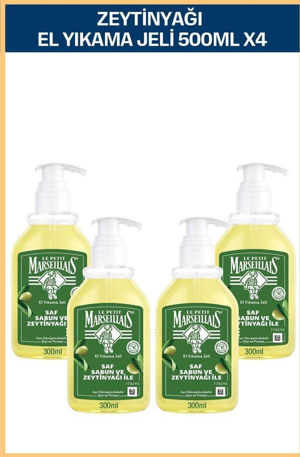 Le Petit Marseillais Zeytinyağı Saf Sıvı Sabun 300 Ml X4 Ekonomik Paket - Image 1