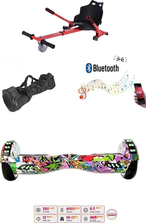 Elektrikli Kaykay Scooter Akıllı Denge Hoverboard + HoverKart + Çanta FULL LEDLİ EXTREM PAKET D04 - Image 1