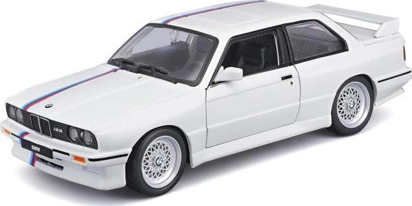 Bburago Bmw M3 (E30) 1988 1:24 Model Araba - Beyaz - Image 1