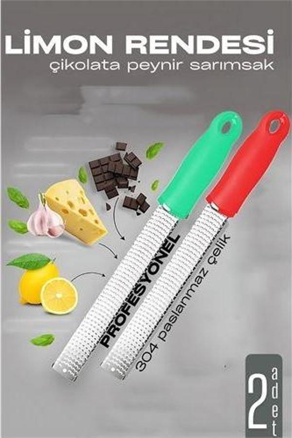 Limon Rendesi - Uzun Peynir Çikolata Sarımsak Rendesi 2 li set - Image 1