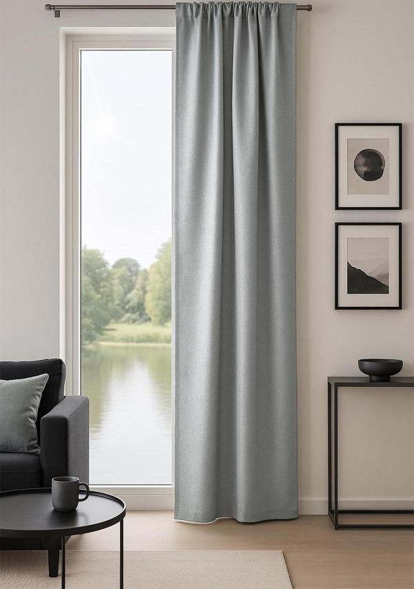 Salvino Blackout Fon Perde Açık Gri 140x260 - Image 1