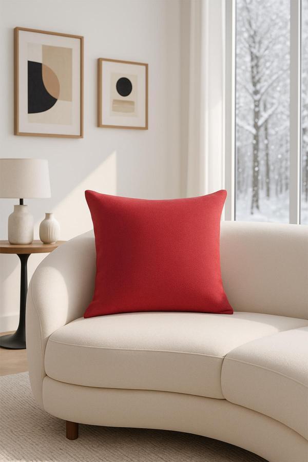 Nadia Kırlent Kılıfı Kırmızı V1 50x50 - Image 1