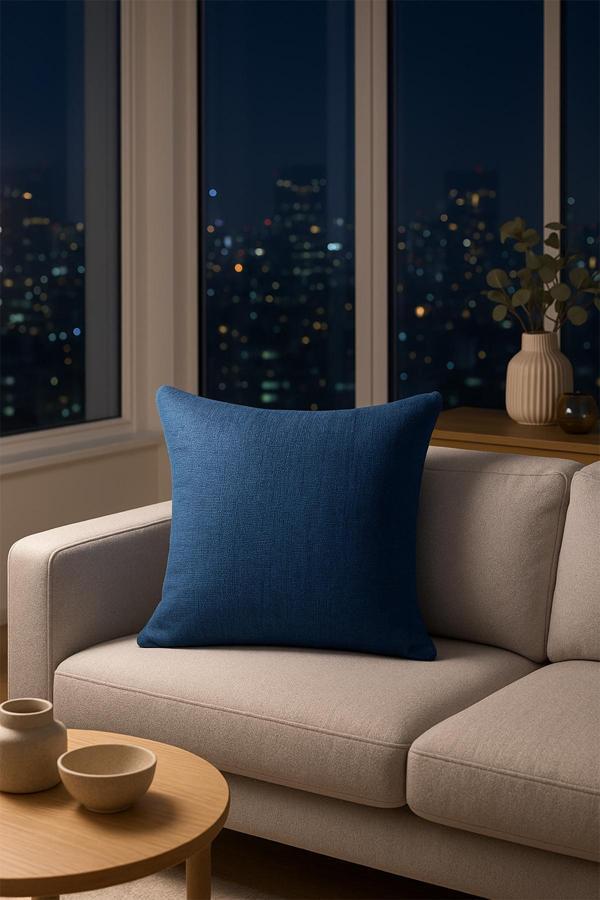 Nadia Kırlent Kılıfı Lacivert V1 38x38 - Image 1