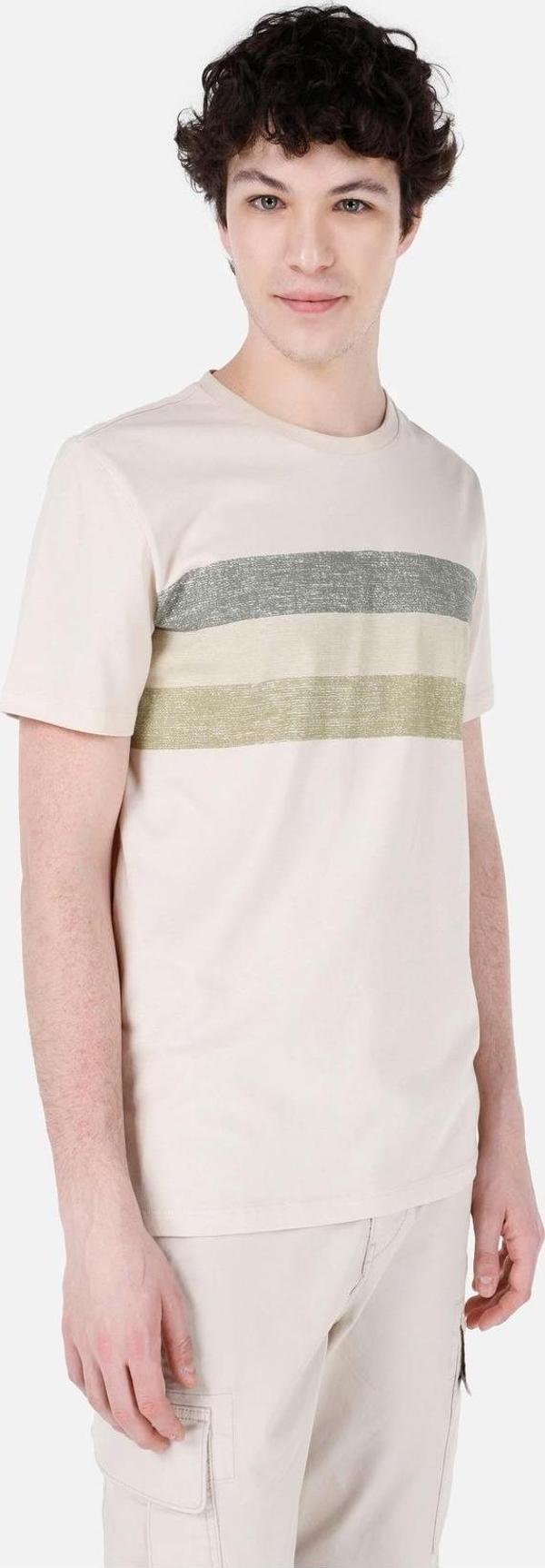 Bej Erkek Tshirt K.kol - Image 1