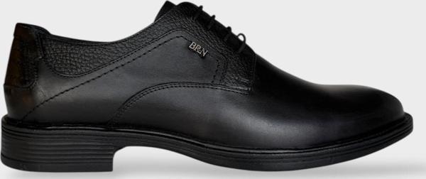 Erkek Hakiki Deri Ayakkabı SİYAH - FÜME - Image 1