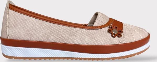 Kadın Ortopedik Babet Ayakkabı Hafif Kaydırmaz Taban BEJ - Image 1