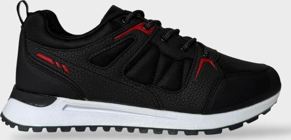 Erkek 4 Mevsim Rahat Comfort Spor Ayakkkabı SİYAH - BEYAZ - Image 1