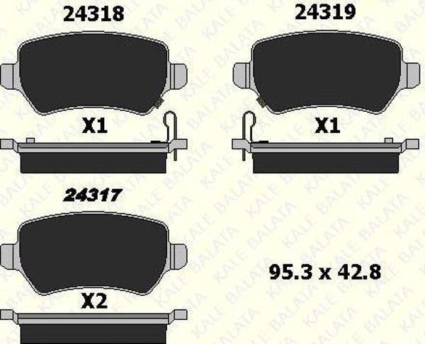 Disk Fren Balatası Arka Opel Astra F-G-H-J Combo 01> Corsa C  Merıva 03-10 Merıva B 10> Zafıra A-B - Image 1