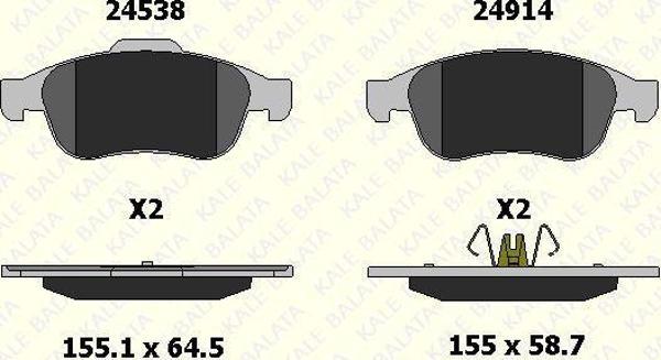 Ön Fren Balatası Renault Fluence 08> Duster 10> Dokker 12> Megane Iıı 08> Scenıc Iıı 09> / Nıssan - Image 1
