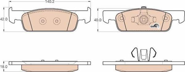 Disk Fren Balatası Ön Renault Clıo Iv 12 > Symbol-Iı 08> Sandero-Iı 12> Twıngo-Iıı 14> / Dacıa - Image 1