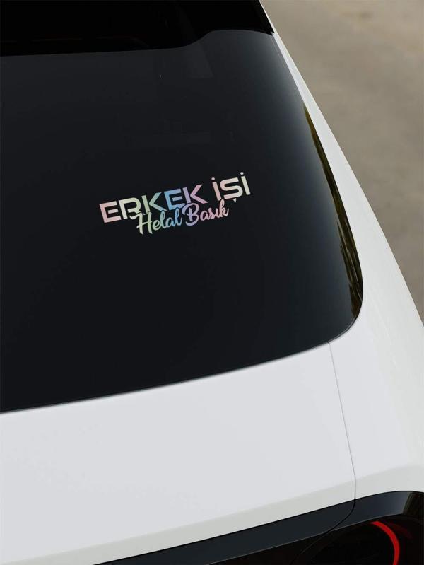 Okyay Works Erkek İşi Helal Basık Sticker - Hologram - Hologram - Image 1