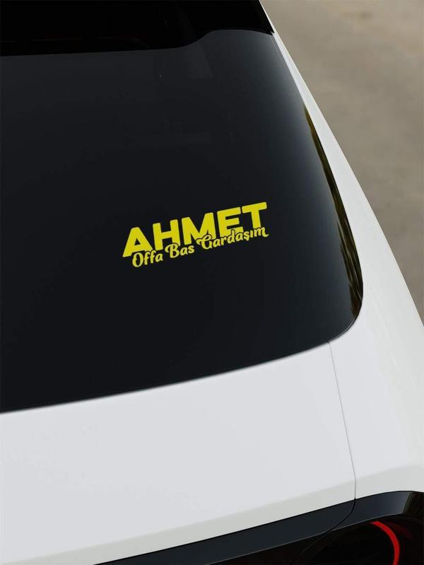 Okyay Works Ahmet Offa Bas Gardaşım Sticker - Sarı - Sarı - Image 1