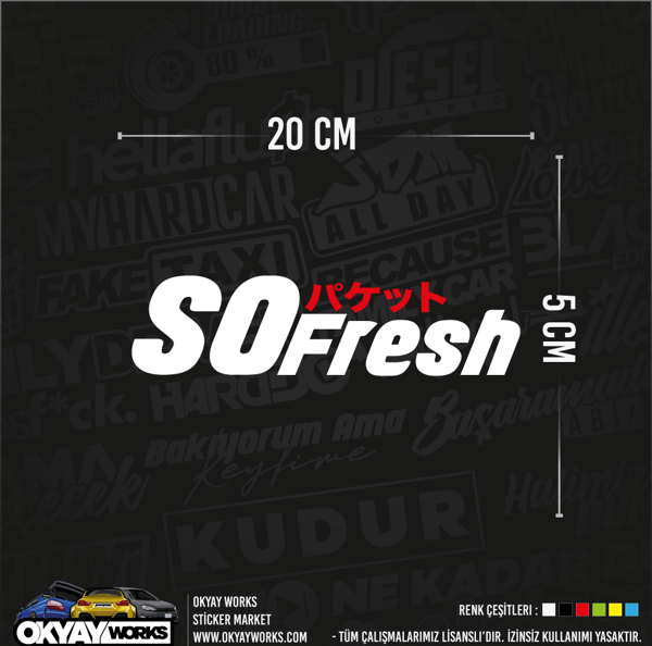 Okyay Works So Fresh Sticker - Kırmızı - Image 1
