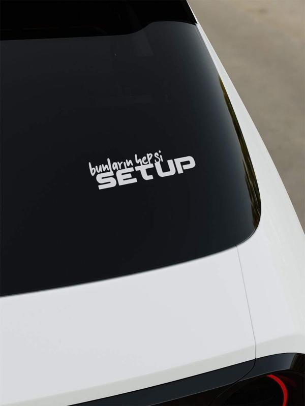 Okyay Works Bunlar Hep Setup Sticker - Siyah - Image 1