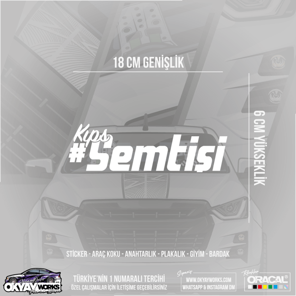 Okyay Works Kıps Semtişi Sticker - Kırmızı - Image 1