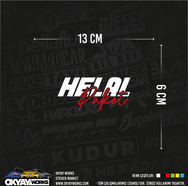 Okyay Works Helal Paket Sticker - Hologram - Image 1