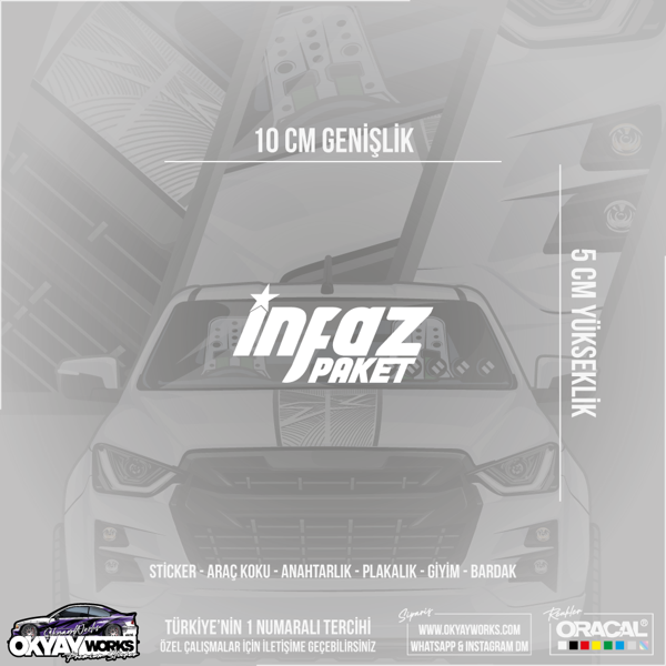 Okyay Works İnfaz Paket Sticker - Siyah - Image 1