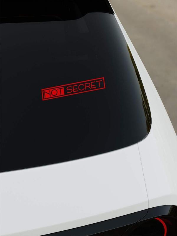 Okyay Works Not Secret Sticker - Kırmızı - Kırmızı - Image 1