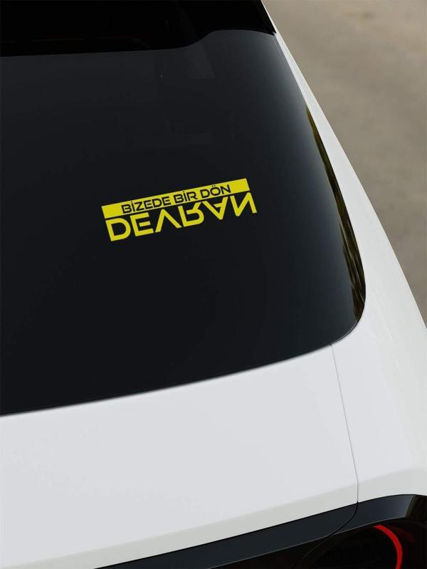 Okyay Works Bizede Bir Dön Devran Sticker - Sarı - Sarı - Image 1