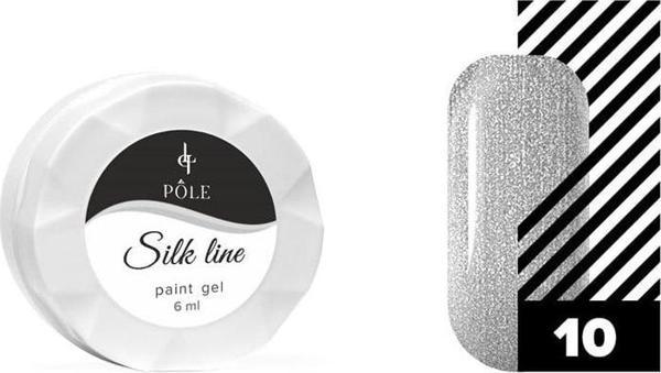 Jel boya & Nail art/dizayn Silk line 10 gümüş 6 ml. - Image 1