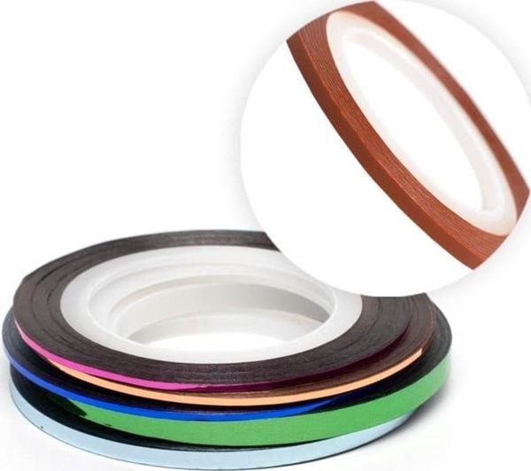 Nail art Yapışkan şerit 1metre Turuncu geniş - Image 1