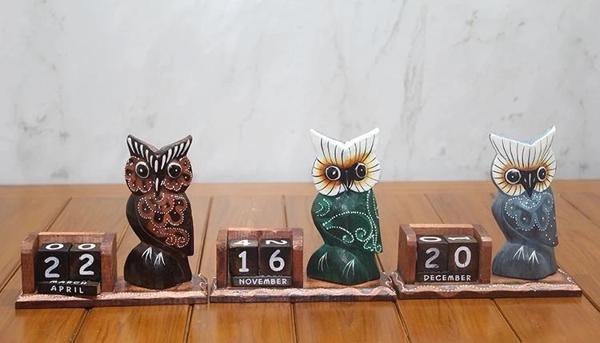 Ahşap Baykuş Takvim Polos-14 - Image 1