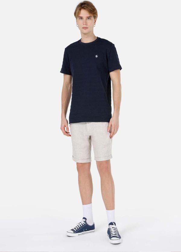 Regular Fit Orta Bel Düz Erkek Taş Şort - Image 1