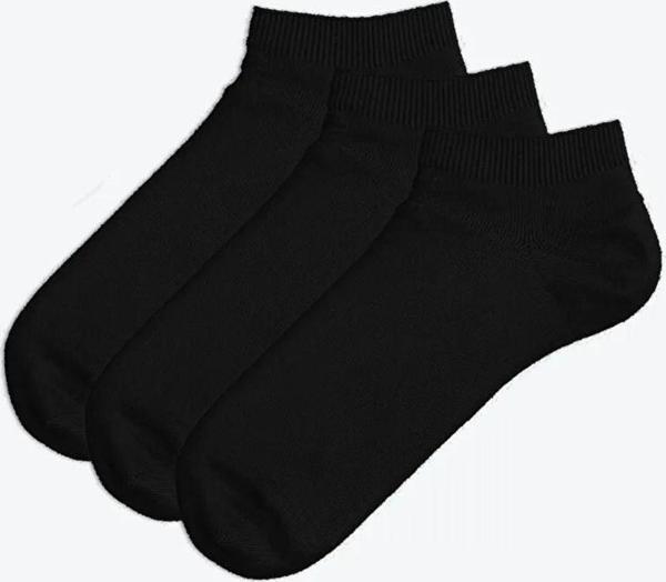 Lc Waikiki Eco Yeni Siyah Erkek Patik Çorap 3'Lü - Image 1